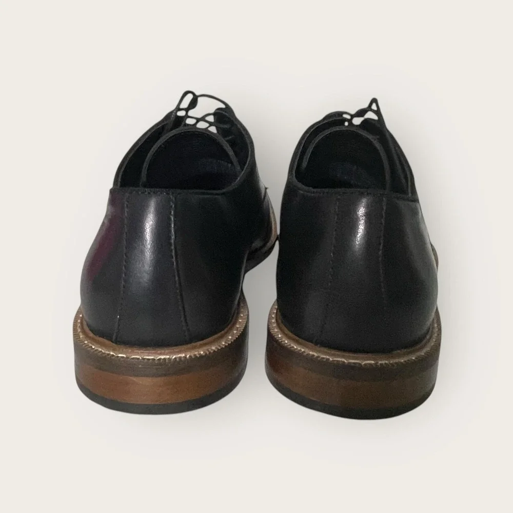 Vince Camuto VY- Lamson Mens Black Leather Oxford‎ Dress Shoes Size 9M